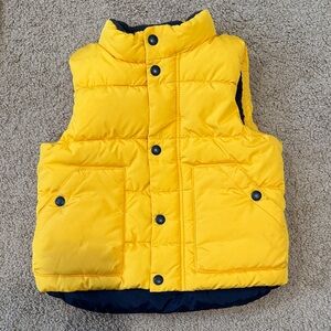 GAP Bright Yellow Kids Puffer Vest